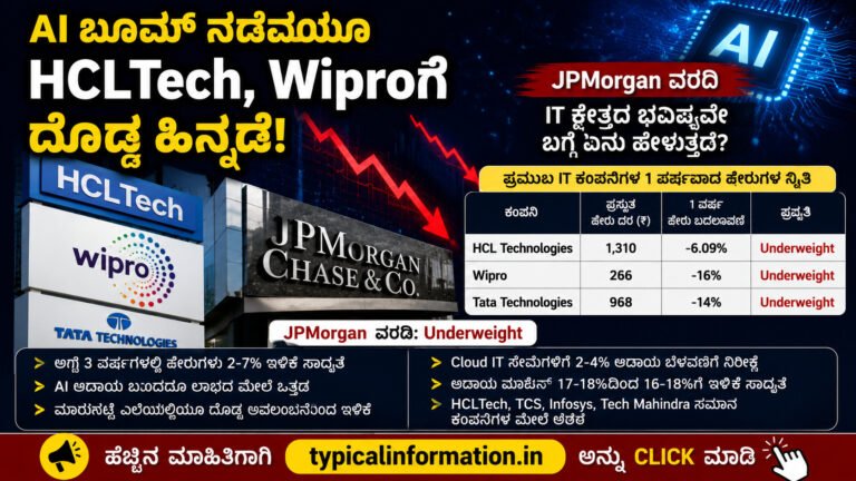 AI ಬೂಮ್ ನಡುವೆಯೂ HCLTech, Wiproಗೆ ದೊಡ್ಡ ಹಿನ್ನಡೆ! JPMorgan ವರದಿ IT ಕ್ಷೇತ್ರದ ಭವಿಷ್ಯದ ಬಗ್ಗೆ ಏನು ಹೇಳುತ್ತಿದೆ?