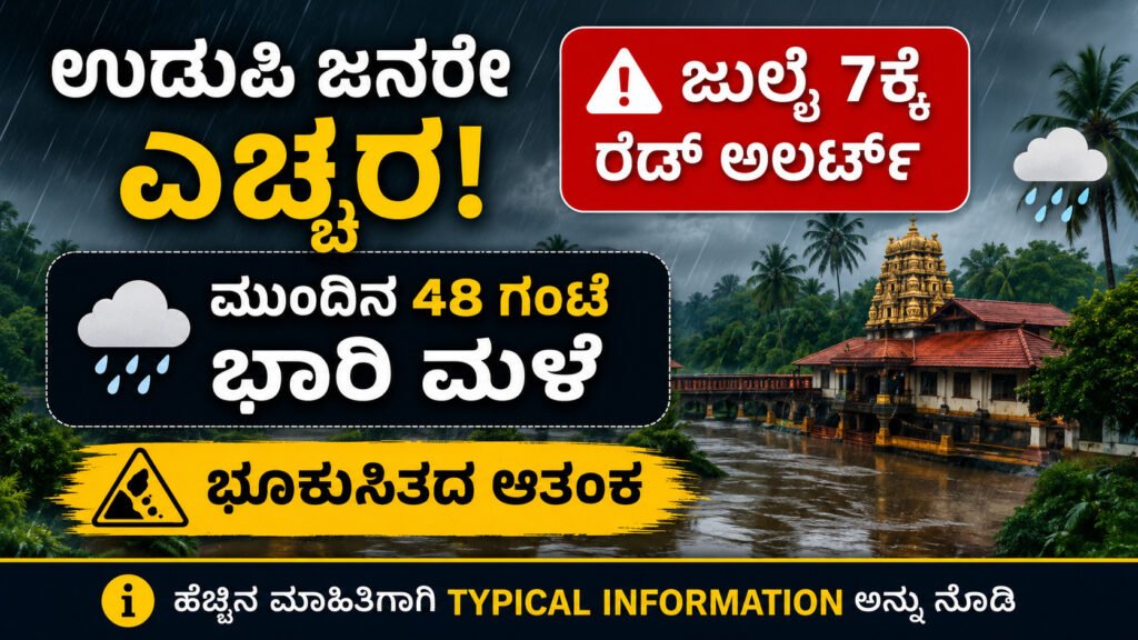 ಉಡುಪಿ ಜನರೇ ಗಮನಿಸಿ! ಭಾರೀ ಮಳೆ, ಬಿರುಗಾಳಿ, ಭೂಕುಸಿತದ ಎಚ್ಚರಿಕೆ; ಈ ಸೂಚನೆಗಳನ್ನು ತಪ್ಪದೇ ಪಾಲಿಸಿ