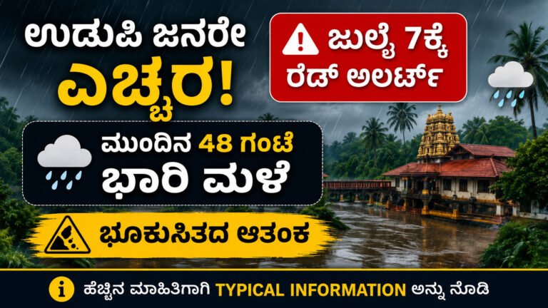 ಉಡುಪಿ ಜನರೇ ಗಮನಿಸಿ! ಭಾರೀ ಮಳೆ, ಬಿರುಗಾಳಿ, ಭೂಕುಸಿತದ ಎಚ್ಚರಿಕೆ; ಈ ಸೂಚನೆಗಳನ್ನು ತಪ್ಪದೇ ಪಾಲಿಸಿ
